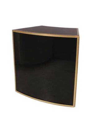 BAR-037 | 3FT CURVED BAR GOLD FRAME BLACK PLEXI