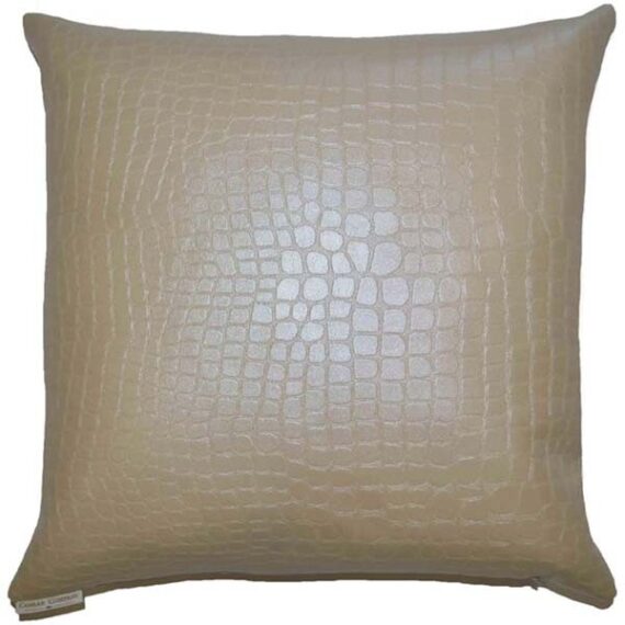 MISC-PILL-034 | IVORY CROCODILE PILLOW