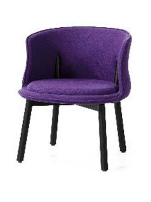 CH-061 | OMNI CHAIR PURPLE FABRIC WITH DARK WOOD LEGS