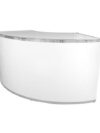 BAR-004 | 6FT CURVED BAR CHROME FRAME WITH PLEXI