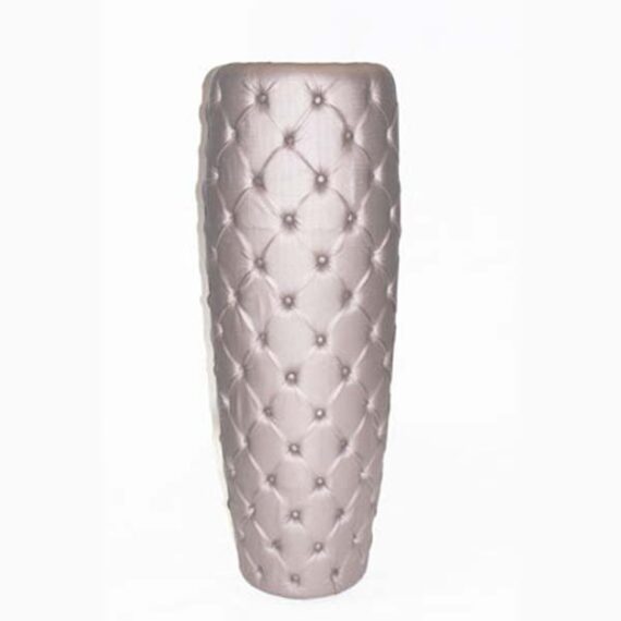MISC-BA-053 | TAUPE TUFTED URN