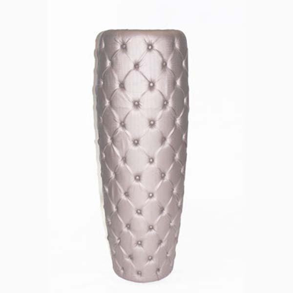 MISC-BA-053 | TAUPE TUFTED URN