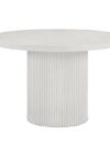CASUAL-170 | SYDNEY FLUTED ROUND CAFÉ TABLE WHITE WOOD