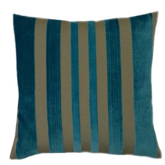 MISC-PILL-028 | TEAL & GRAY STRIPED PILLOW