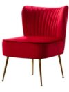 SS-650 | RED VELVET SINGLE CHAIR GOLD LEGS