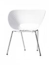 CH-012 | FLUSH CHAIR WHITE WITH CHROME LEGS