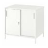 OF-100 | SMALL WHITE STORAGE CABNET WITH LOCK