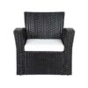 MISC-EU-017 | RATTAN SINGLE CHAIR WHITE CUSHION