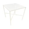 CASUAL-001 | SQ. WHITE FRAME CAFÉ TABLE WITH PLEXI TOP