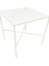 CASUAL-001 | SQ. WHITE FRAME CAFÉ TABLE WITH PLEXI TOP