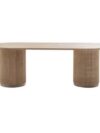 CASUAL-151 | SYDNEY FLUTED OVAL DINING TABLE NATURAL WOOD