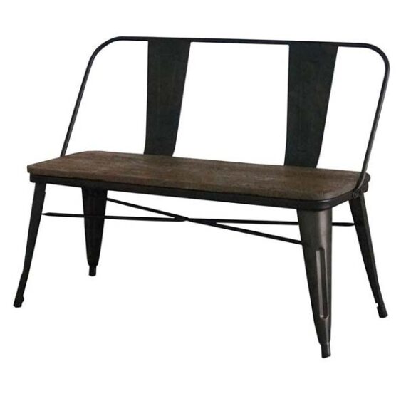 MISC-RW-025 | INDUSTRIAL BENCH WITH BACK BROWN