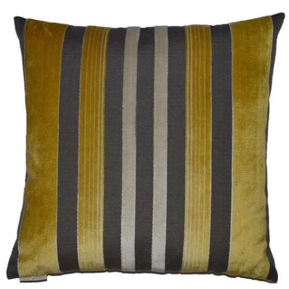 MISC-PILL-031 | MUSTARD & GREY STRIPED PILLOW