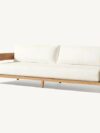 SS-700 | NIAGARA NATURAL WOOD SOFA WITH LINEN FABRIC CUSHIONS