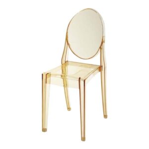 CH-142 | AMBER ACRYLIC ROUND BACK CHAIR