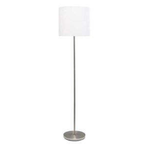 MISC-L-11 | BRUSHED NICKEL DRUM SHADE FLOOR LAMP