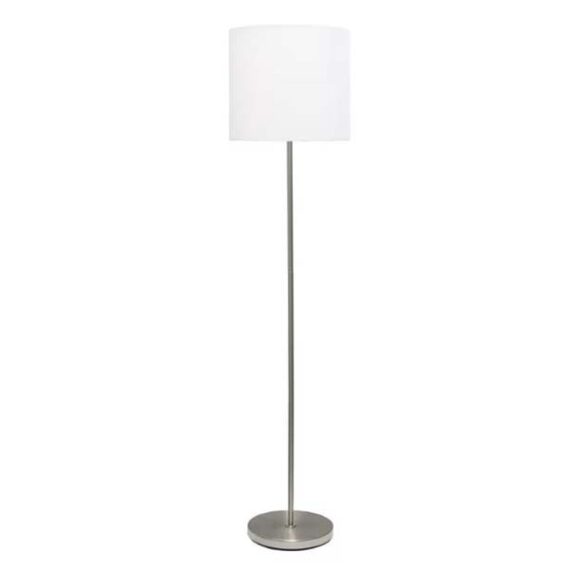 MISC-L-11 | BRUSHED NICKEL DRUM SHADE FLOOR LAMP