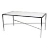CASUAL-005 | 33" x 66" RECT. CHROME DINING TABLE TOP X BASE