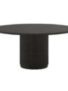 CASUAL-162 | SYDNEY FLUTED ROUND DINING TABLE BLACK WOOD