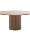 CASUAL-161 | SYDNEY FLUTED ROUND DINING TABLE NATURAL WOOD