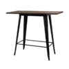 COMM-015 | INDUSTRIAL COMMUNAL TABLE BLACK FRAME WITH DARK WOOD TOP