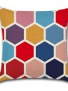 MISC-PILL-081 | HEXAGON MULTICOLOURED PILLOW