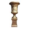 MISC-BA-063 | LARGE GOLD ROMAN URN WITH BASE