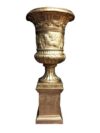 MISC-BA-063 | LARGE GOLD ROMAN URN WITH BASE