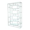 BAR-053 | GEO RECTANGULAR WINE SHELF WHITE FRAME WHITE PLEXI