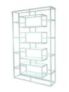 BAR-053 | GEO RECTANGULAR WINE SHELF WHITE FRAME WHITE PLEXI