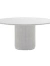 CASUAL-160 | SYDNEY FLUTED ROUND DINING TABLE WHITE WOOD