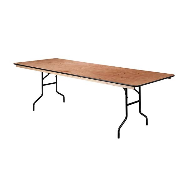 CASUAL-080 | 8FT WOOD BANQUET FOLDING TABLE
