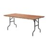 CASUAL-079 | 6FT WOOD BANQUET FOLDING TABLE