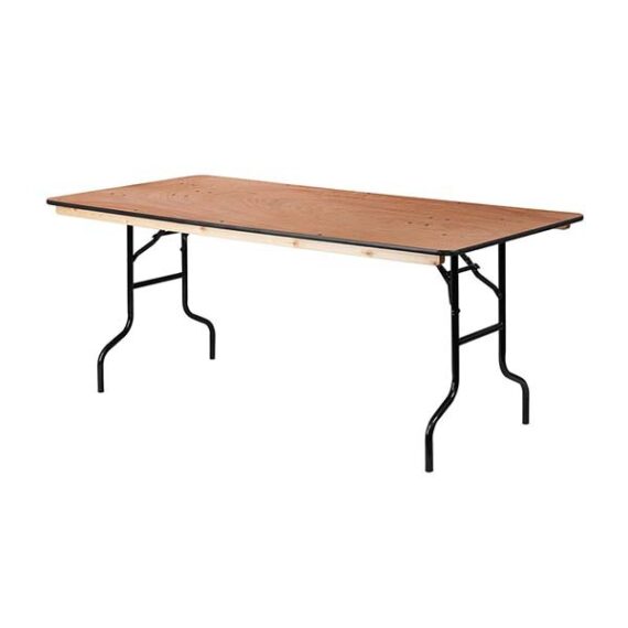 CASUAL-079 | 6FT WOOD BANQUET FOLDING TABLE