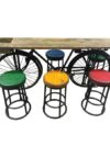 MISC-PROP-015 | BICYCLE TABLE WITH STOOLS (6)