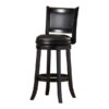 BS-044 | WOOD SWIVEL BAR STOOL BLACK FRAME WITH BLACK SEAT