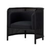 SS-625 | NAPA BLACK CANE SINGLE CHAIR BLACK LINEN FABRIC