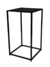 CRU-081 | SQ. BLACK FRAME BOX CRUISER TABLE WITH PLEXI TOP