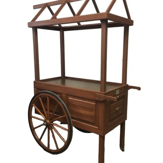 MISC-PROP-081 | WOODEN TROLLEY CART