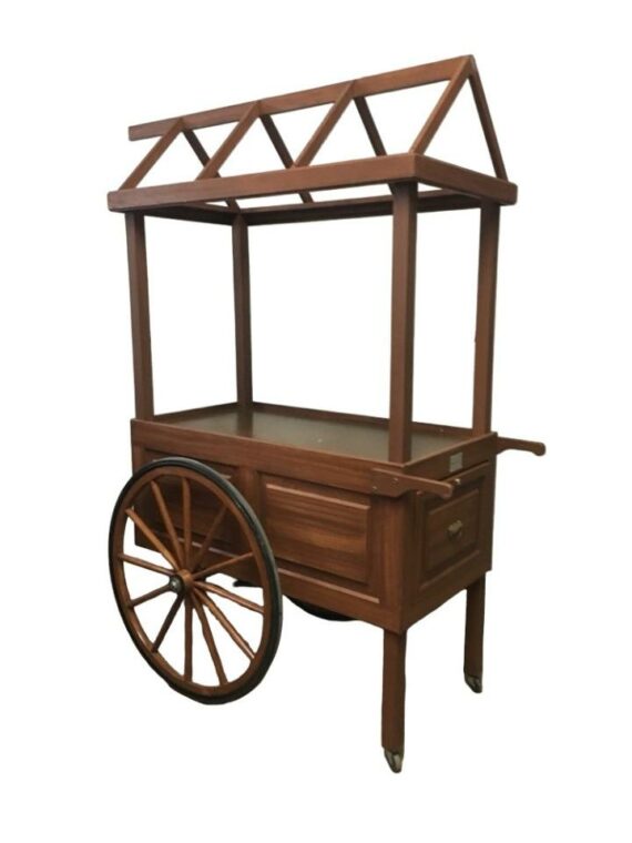 MISC-PROP-081 | WOODEN TROLLEY CART