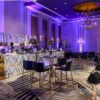 BAR-065 | 6FT GEO GEM BAR GOLD FRAME BAR WHITE PLEXI