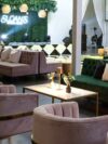 SS-614 | ROUND VELVET GOLD FRAME SINGLE CHAIR BLUSH PINK
