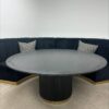 CASUAL-162 | SYDNEY FLUTED ROUND DINING TABLE BLACK WOOD