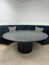 CASUAL-162 | SYDNEY FLUTED ROUND DINING TABLE BLACK WOOD