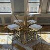 CRU-064 | GEO DIAMOND GOLD FRAME CRUISER CLEAR GLASS TOP