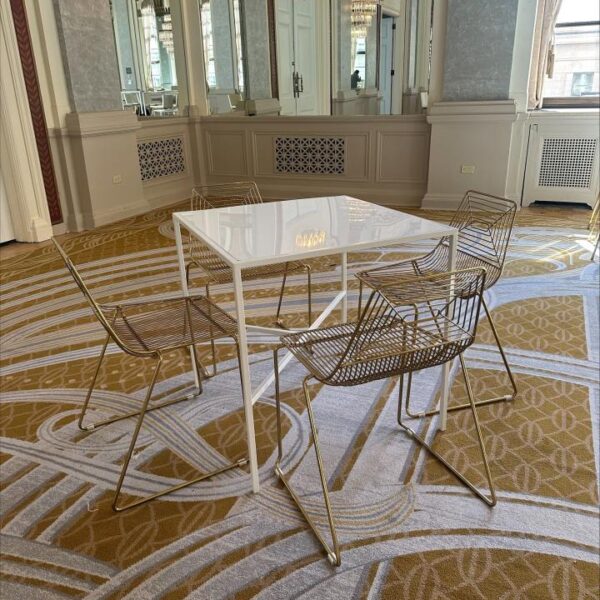 CH-104 | MAZE WIRE CHAIR GOLD