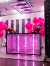 BAR-017 | 6FT BAR BLACK FRAME WITH PLEXI