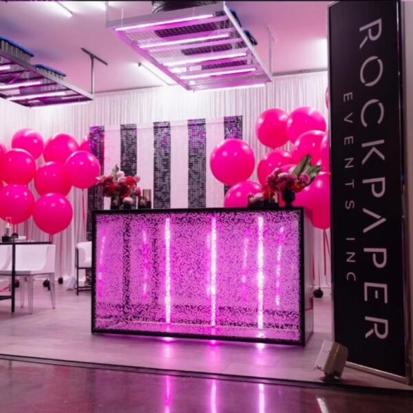 BAR-017 | 6FT BAR BLACK FRAME WITH PLEXI