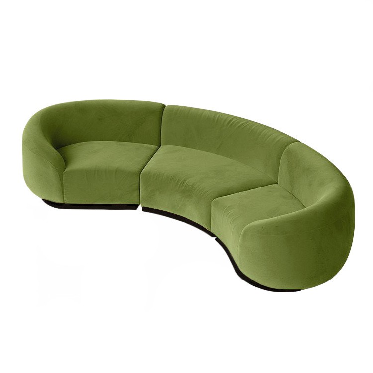 SS-810-SETUP-005 | BELLAGIO 3 SEATER CURVED SOFA WITH CURVED ARMS