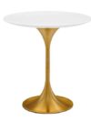 ET-092 | GOLD TULIP END TABLE WITH PLEXI TOP